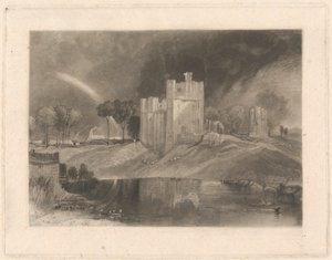 Castillo de Brougham, cerca de la confluencia de los ríos Eamont y Lowther de William Say
