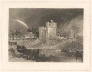 Castillo de Brougham, cerca de la confluencia de los ríos Eamont y Lowther de William Say