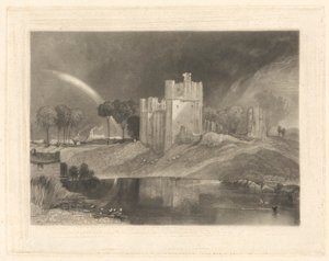 Castillo de Brougham, cerca de la confluencia de los ríos Eamont y Lowther de William Say