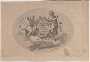 Tarjeta comercial de William Sharp, grabador, siglo XIX de William Sharp