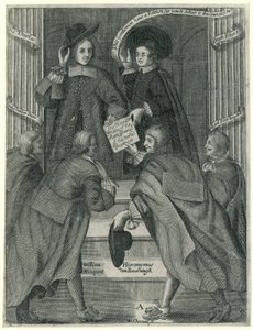 Presentación de una petición al Secretario de Estado inglés, hacia 1654 de William Sherwin