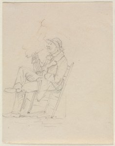 Hombre fumando una pipa de William Sidney Mount