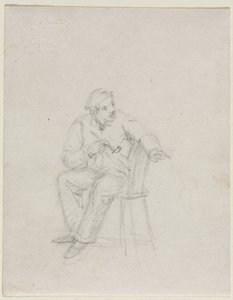 Hombre fumando una pipa de William Sidney Mount