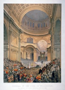 Interior de la Catedral de San Pablo durante el funeral del Duque de Wellington, Londres, 1852-1853 de William Simpson