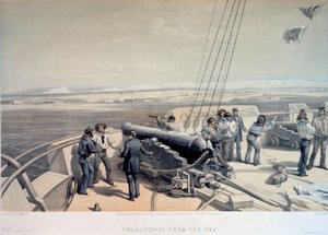 Vista de Sebastopol desde el mar, 1855 de William Simpson