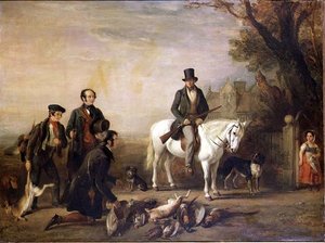El fin del día: William Scrope en un pony blanco de William Simson