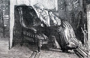Una pareja de ancianos. Por William Small (1843-1929) un ilustrador inglés. 1880 (grabado) de William Small
