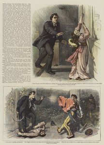 Ilustración para Un episodio de West Woodlands, de Bret Harte