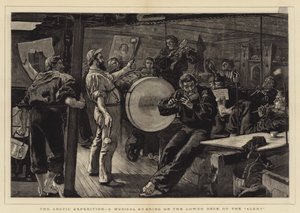 La expedición ártica, una velada musical en la cubierta inferior del Alert
