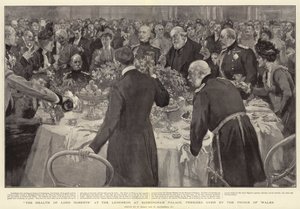La salud de Lord Roberts en el almuerzo en el Palacio de Buckingham, presidido por el Príncipe de Gales