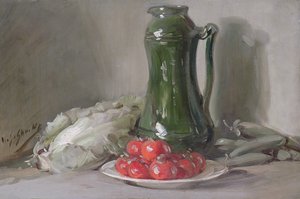Naturaleza muerta (óleo sobre tabla)