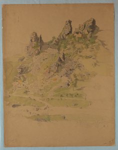 Castillo de Calenfells, cerca de Kirn, Alemania de William Stanley Haseltine