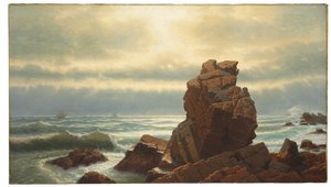 Roca del púlpito, Nahant, 1865 de William Stanley Haseltine