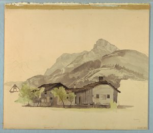 Estudio de Paisaje, Brunnen, Suiza de William Stanley Haseltine