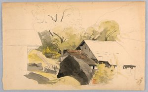 Estudio de paisaje, Suiza de William Stanley Haseltine