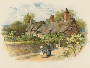 En la tierra de Shakespeare, la cabaña de Anne Hathaway en Shottery, Stratford-on-Avon de William Stephen Coleman