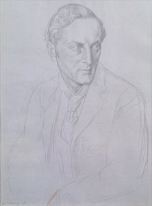 Retrato de Sir Henry John Newbolt (1862-1938) poeta, 1898 de William Strang