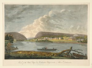 Vista del Taller de Vidrio Water Gap y Columbia de William Strickland