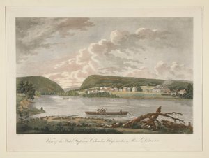 Vista de Water Gap y Columbian Glassworks, río Delaware de William Strickland