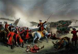 Batalla de Pultowa, Gran Guerra del Norte (imprimir) de William T. Hulland