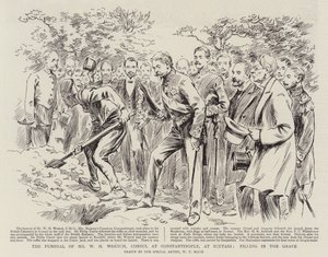 El Funeral del Sr. W H Wrench, Cónsul en Constantinopla, en Scutari, Llenando la Tumba de William T. Maud