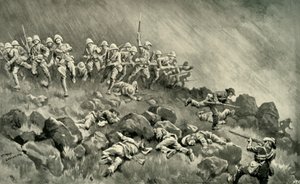 El gran asalto a Ladysmith - Los Devon despejando Wagon Hill, 1900
