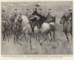 El Kaiser y los Reales, Su Majestad inspeccionando el Regimiento en Shorncliffe
