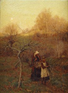 Cuando se pone el sol de la tarde de William Teulon Blandford Fletcher
