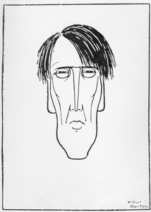 Caricatura de W.B. Yeats, 1898 de William Thomas Horton