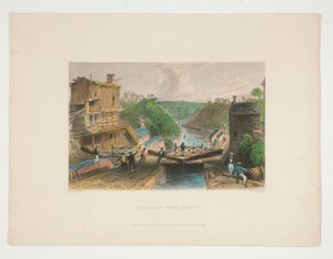 Lockport, Canal Erie, ilustración para Nathaniel Parker Willis de William Tombleson