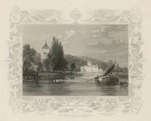 Vista del Támesis cerca de la Abadía de Bisham de William Tombleson