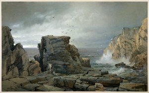 Una costa rocosa de William Trost Richards