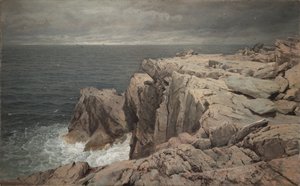 Acantilado de Cormorán, Jamestown, Rhode Island, 1877 de William Trost Richards