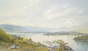 El lago Squam y las montañas Sandwich de William Trost Richards