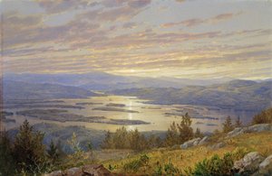 Lago Squam desde Red Hill, 1874