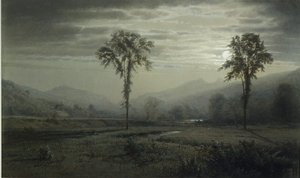 La luz de la luna sobre el monte Lafayette, en New Hampshire de William Trost Richards