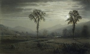 Luz de luna en el Monte Lafayette, New Hampshire, 1873 de William Trost Richards