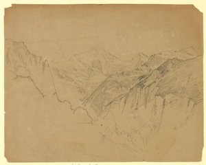 Estudio de Paisaje, Lauterbrunnen, Suiza de William Trost Richards