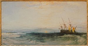 Un barco encallado de Joseph Mallord William Turner