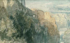 Castillo Katz con vista al castillo Rheinfels de Joseph Mallord William Turner