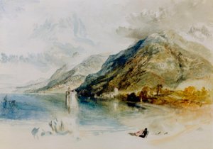 El castillo de Chillon en el lago de Ginebra, visto desde Villeneuve de Joseph Mallord William Turner