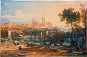 Catedral de Lincoln desde los Holmes, Brayford