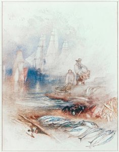 Caballa en la playa de Joseph Mallord William Turner