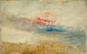 Cielo rojo sobre una playa de Joseph Mallord William Turner