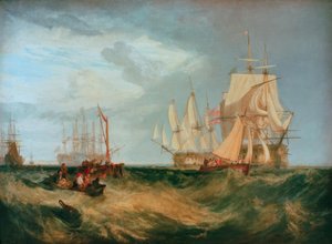 Spithead: Tripulación recuperando un ancla de Joseph Mallord William Turner