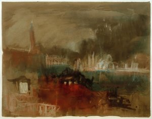 Venecia: Fuegos artificiales en el Molo de Joseph Mallord William Turner