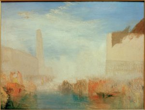 Venecia: La Piazzetta con la ceremonia del Dux casándose de Joseph Mallord William Turner