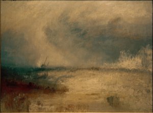 Olas rompiendo en una costa de Joseph Mallord William Turner