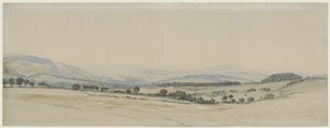 La región de las colinas en Northumberland