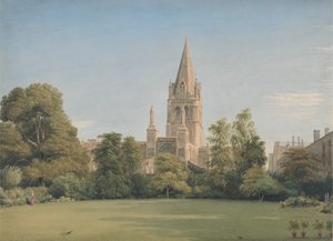 Vista desde el Jardín del Deán, Christ Church, Oxford de William Turner of Oxford
